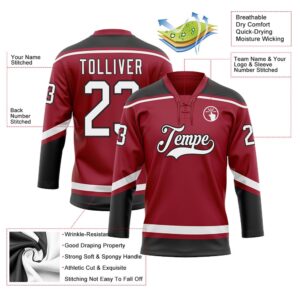 Custom Maroon White Black Hockey Lace Neck Jersey New Hockey Jersey Personali Sport Team Jersey Shirt 3 kher3t.jpg