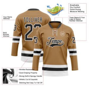 Custom Old Gold Black White Hockey Lace Neck Jersey New Hockey Jersey Personali Sport Team Jersey Shirt 3 o7btfk.jpg