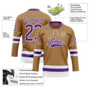 Custom Old Gold Purple White Hockey Lace Neck Jersey New Hockey Jersey Personali Sport Team Jersey Shirt 3 ayomna.jpg