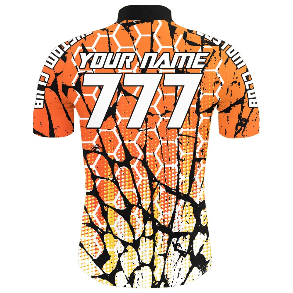Custom Orange Cycling Jersey Mens Long And Short Sleeve Bicycle Riding Shirt Road Moutain Biking, Custom Mono Cycling Jersey