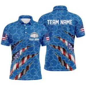 Custom Patriotic Bowling Shirts For Men, American…