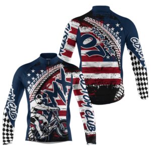 Custom Patriotic Race Cycling Jersey Cycle Gear…