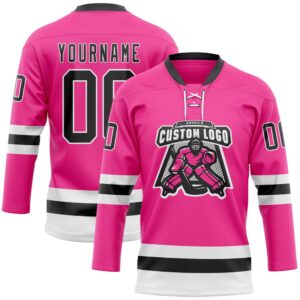 Custom Pink Black White Hockey Lace Neck Jersey New Hockey Jersey Personali Sport Team Jersey Shirt 2 hyp79c.jpg