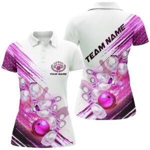 Custom Pink Bowling Shirts For Women, Pink…