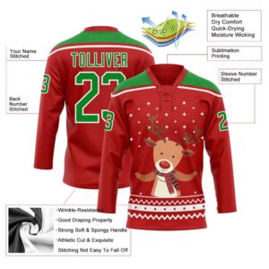 Custom Red Grass Green White Christmas Reindeer 3D Hockey Lace Neck Jersey New Hockey Jersey Personali Sport Team Jersey Shirt 3 mbssui.jpg