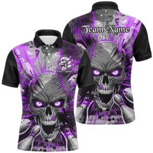 Custom Short Sleeve Skull Bowling Shirts For…