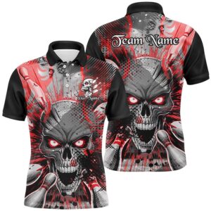 Custom Short Sleeve Skull Bowling Shirts For…