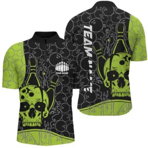 Custom Skull Bowling Shirts For Men And…