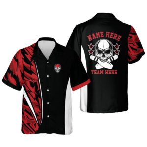 Custom Skull Custom Bowling Shirt, Custom Team…