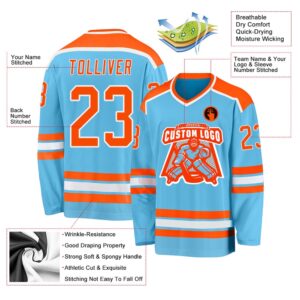Custom Sky Blue Orange White Hockey Jersey New Hockey Jersey Personali Sport Team Jersey Shirt 3 nfydwg.jpg