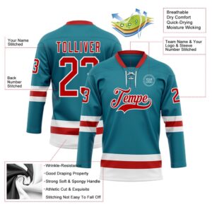 Custom Teal Red White Hockey Lace Neck Jersey New Hockey Jersey Personali Sport Team Jersey Shirt 3 lxvwcj.jpg