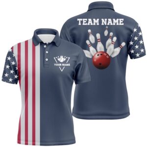 Custom Vintage Bowling Polo Shirts For Men…