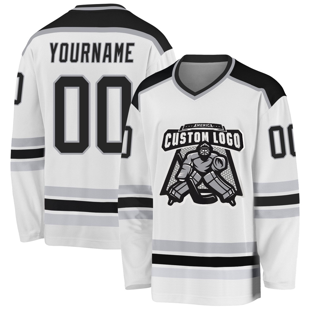 Custom White Black Gray Hockey Jersey, New Hockey Jersey, Personali Sport Team Jersey Shirt
