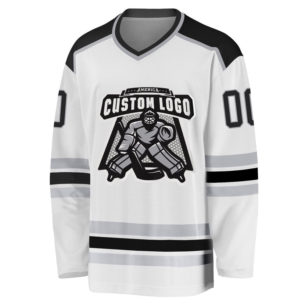 Custom White Black Gray Hockey Jersey, New Hockey Jersey, Personali Sport Team Jersey Shirt
