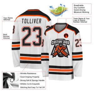 Custom White Black Orange Hockey Jersey New Hockey Jersey Personali Sport Team Jersey Shirt 3 gy3jvh.jpg