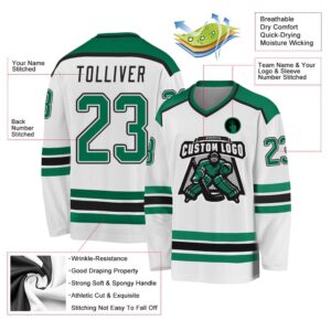 Custom White Kelly Green Black Hockey Jersey New Hockey Jersey Personali Sport Team Jersey Shirt 3 lcdwre.jpg