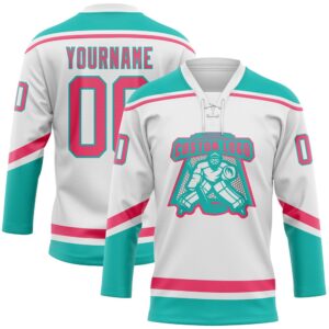 Custom White Neon Pink Aqua Hockey Lace Neck Jersey New Hockey Jersey Personali Sport Team Jersey Shirt 2 wkfguq.jpg