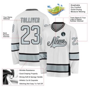 Custom White Silver Black Hockey Jersey New Hockey Jersey Personali Sport Team Jersey Shirt 2 n6wex5.jpg