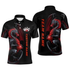 Customized Dragon Bowling Polo Shirts Men Team…