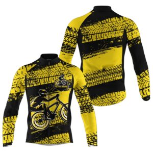 Customized Men Cycling Team Jersey Yellow Biking…