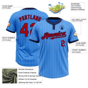 Electric Blue Navy Pinstripe Red Two Button Unisex Softball Jersey Custom Team Softball Jersey 3 gj40tc.jpg