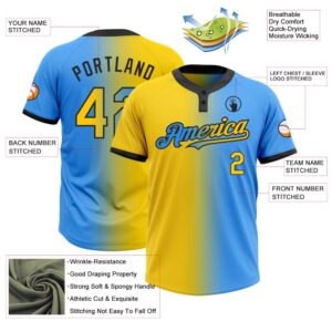 Electric Blue Yellow Black Gradient Fashion Two Button Unisex Softball Jersey Custom Team Softball Jersey 3 lsrduh.jpg