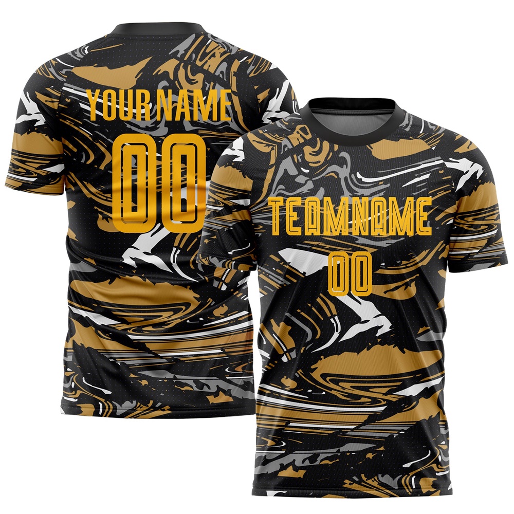 Figure Gold Old Gold Sublimation Soccer Uniform Jersey, Custom Team Soccer Jersey Shirt