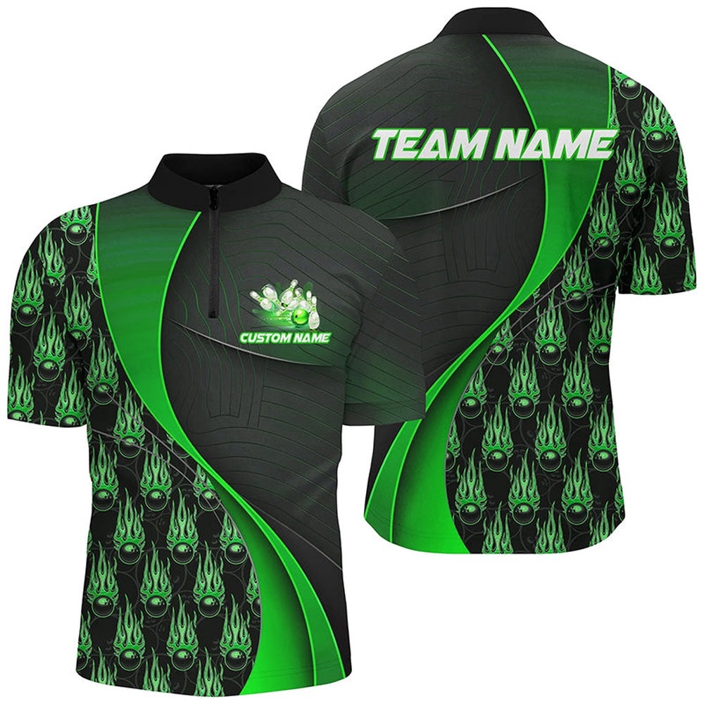 Flame Bowling Ball Pattern Bowling Shirts For Men And Women, Bowling Team Jersey Green, Custom Bowling Team Jersey Shirt Flame Bowling Ball Pattern Bowling Shirts For Men And Women, Bowling Team Jersey Green, Custom Bowling Team Jersey Shirt