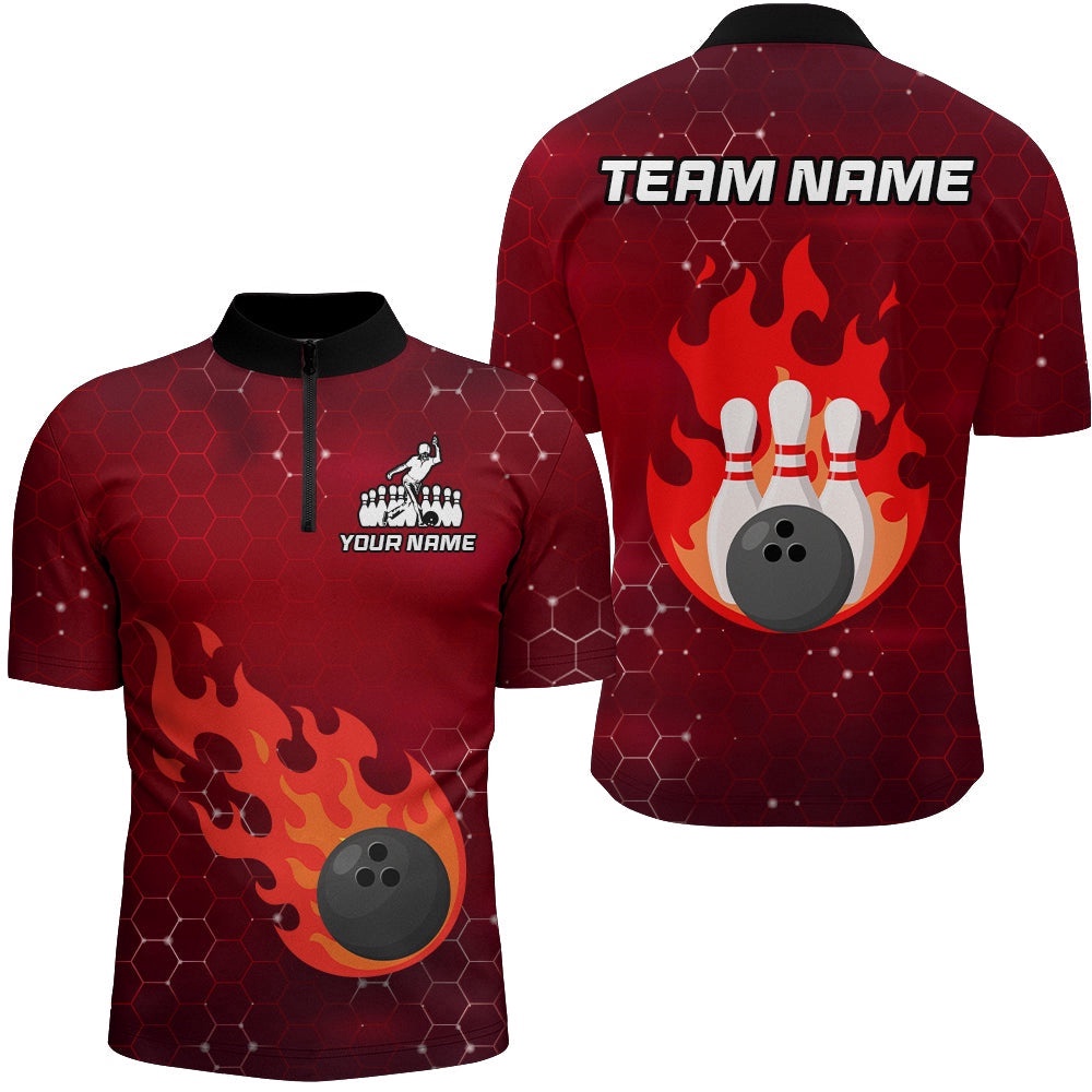 Flame Bowling Shirt For Men Bowling Zip Jersey Bowling Team Shirt Bowlers Jersey, Custom Bowling Team Jersey Shirt Flame Bowling Shirt For Men Bowling Zip Jersey Bowling Team Shirt Bowlers Jersey, Custom Bowling Team Jersey Shirt