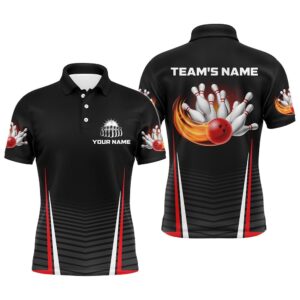 Flame Bowling Shirt For Men, Custom Team’S…