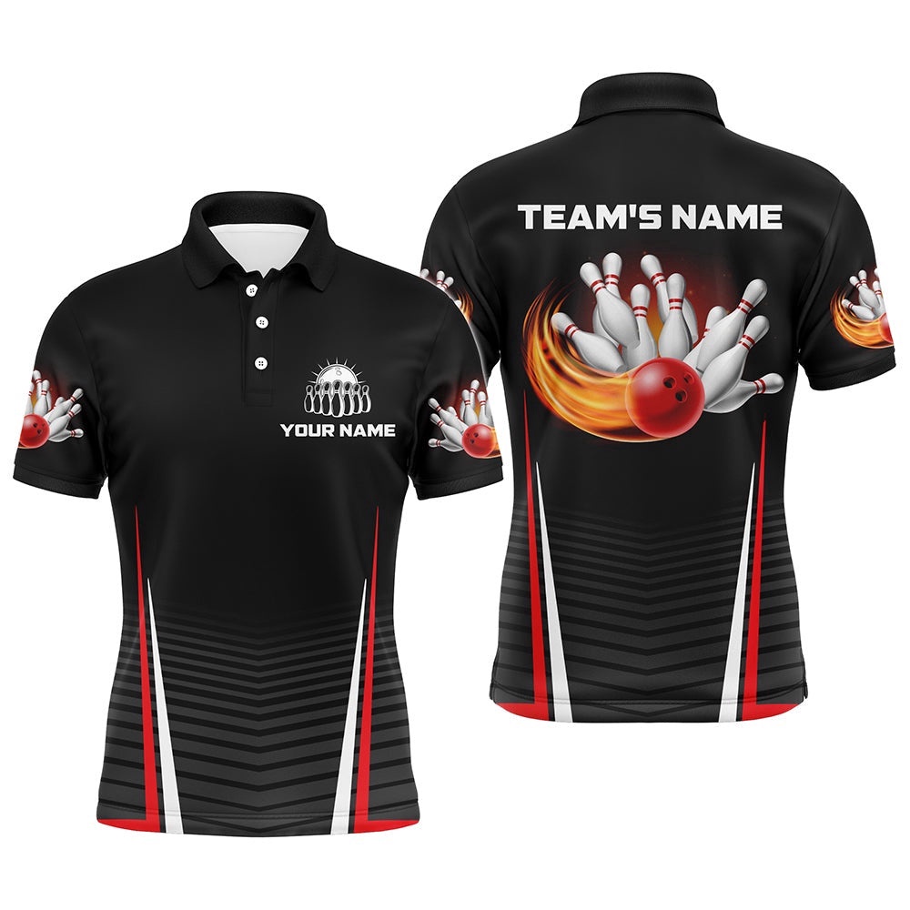 Flame Bowling Shirt For Men, Custom Team’S Name Bowling Lovers Vintage Bowler Polo Shirt, Personalized Bowling Team Shirt Flame Bowling Shirt For Men, Custom Team’S Name Bowling Lovers Vintage Bowler Polo Shirt, Personalized Bowling Team Shirt