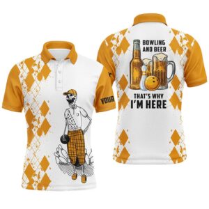 Funny Bowling Beer Skull Bowling Shirts For…