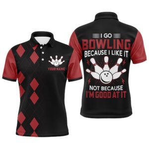 Funny Bowling Shirt For Men Name Black…