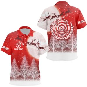 Funny Christmas Pine Trees Archery Polo Shirts…