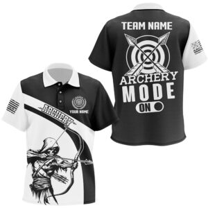Funny Death Archery Player Polo Shirts Custom…
