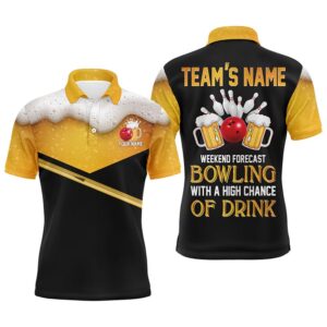 Funny Men Polo Bowling Shirt Beer Lovers…