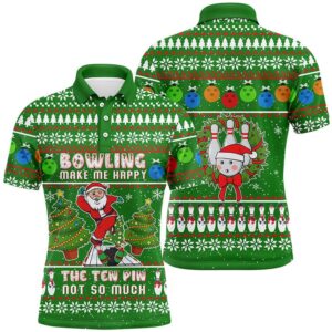 Funny Ugly Christmas Santa Bowler Men Bowling…