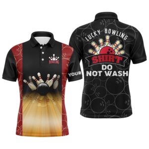 Funny Vintage Bowling Polo Shirts For Men…