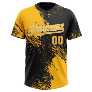 Gold Black White 3D Pattern Abstract Brush Stroke Two Button Unisex Softball Jersey Custom Team Softball Jersey 2 xcgks5.jpg