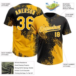 Gold Black White 3D Pattern Abstract Brush Stroke Two Button Unisex Softball Jersey Custom Team Softball Jersey 3 p7ibtc.jpg