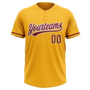 Gold Crimson White Two Button Unisex Softball Jersey Custom Team Softball Jersey 2 uuzdxz.jpg