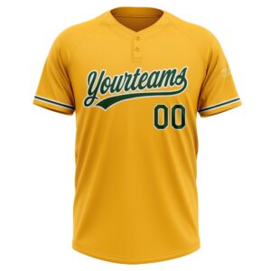 Gold Green White Two Button Unisex Softball Jersey Custom Team Softball Jersey 2 w7utok.jpg