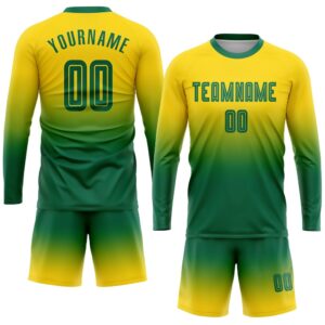 Gold Kelly Green Sublimation Long Sleeve Fade Fashion Soccer Uniform Jersey Custom Team Soccer Jersey Shirt 2 ky1dme.jpg