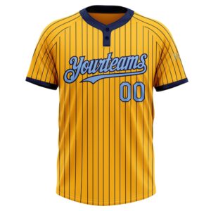 Gold Navy Pinstripe Light Blue Two Button Unisex Softball Jersey Custom Team Softball Jersey 2 yx49kc.jpg