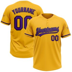 Gold Purple Black Two Button Unisex Softball…