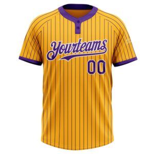 Gold Purple Pinstripe White Two Button Unisex Softball Jersey Custom Team Softball Jersey 2 bqsuyf.jpg