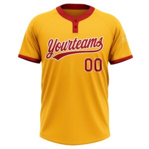 Gold Red White Two Button Unisex Softball Jersey Custom Team Softball Jersey 2 xkyccl.jpg
