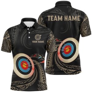 Golden Tribal Archery Polo Shirts For Men…