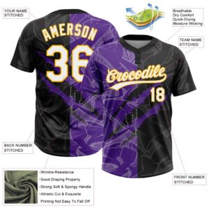 Graffiti Pattern Black Purple Gold 3D Two Button Unisex Softball Jersey Custom Team Softball Jersey 3 ts5f8p.jpg