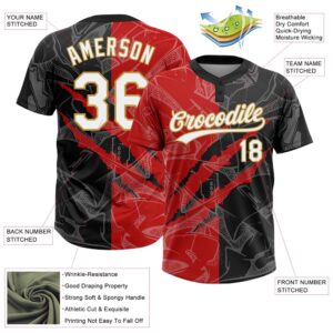 Graffiti Pattern Black Red Old Gold 3D Two Button Unisex Softball Jersey Custom Team Softball Jersey 3 ccjjif.jpg